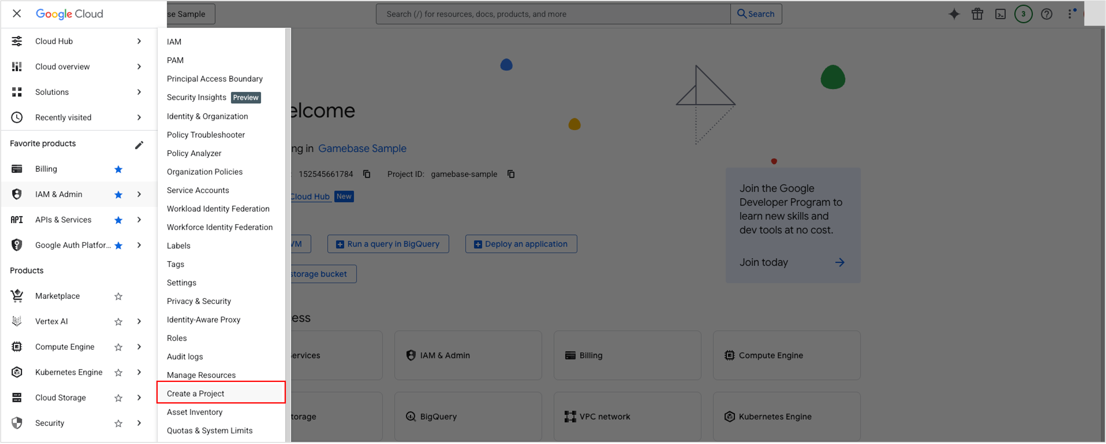 Link a Google Cloud Project