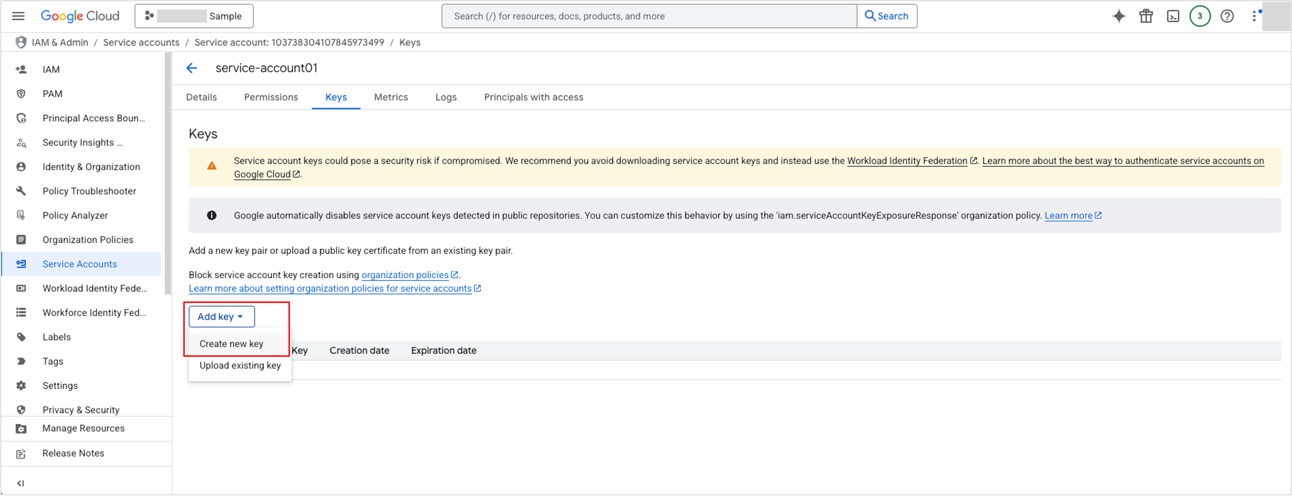 Link a Google Cloud Project