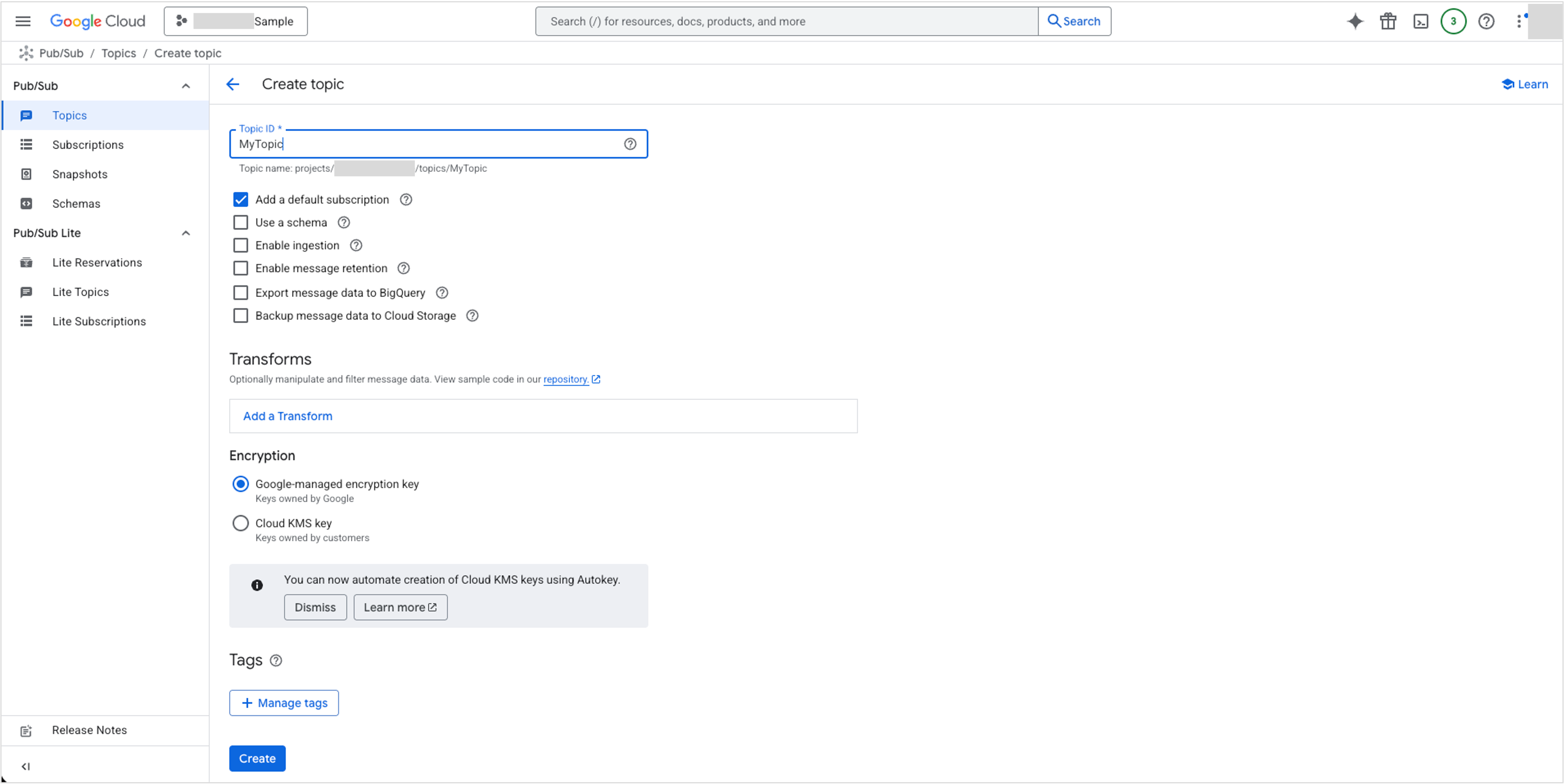 Link a Google Cloud Project