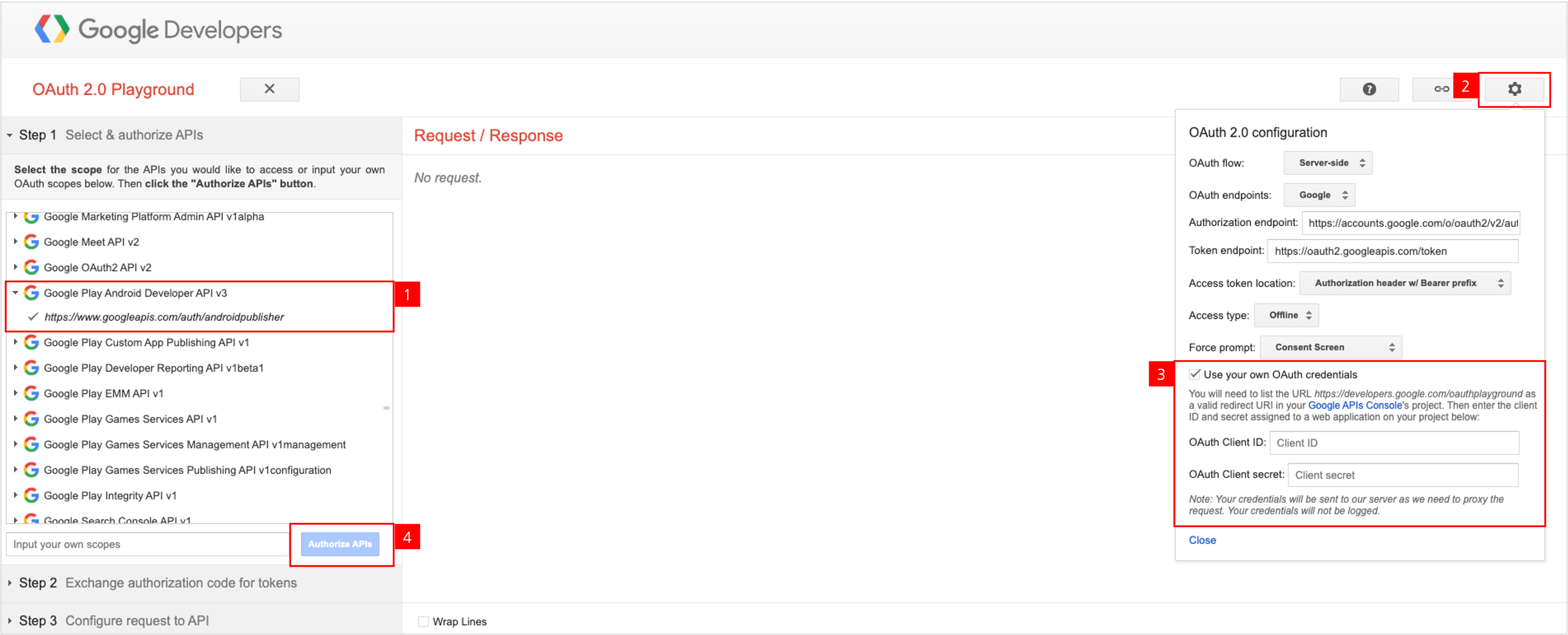 Google Cloud 프로젝트 연결