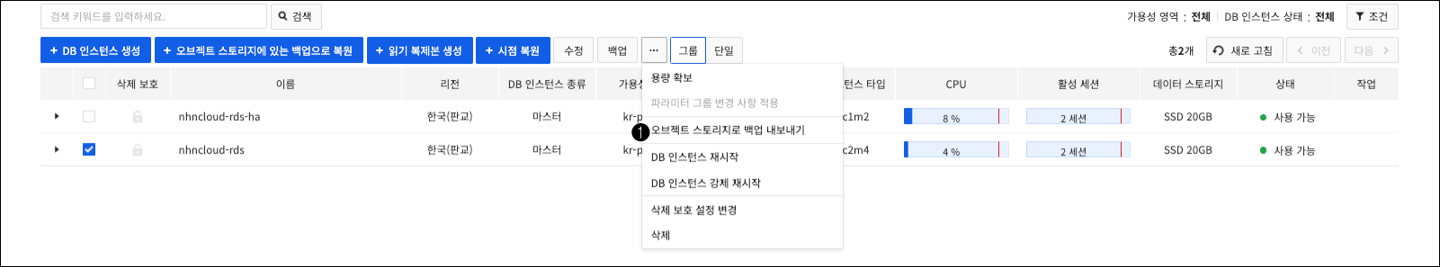 db-instance-list-export-obs-ko