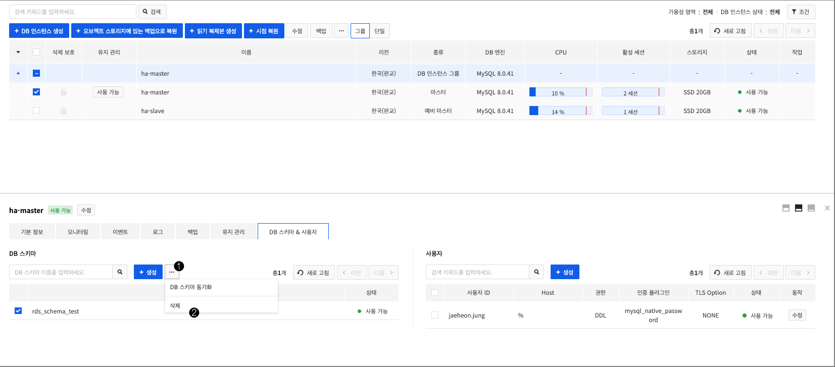 db-instance-detail-schema-delete-ko
