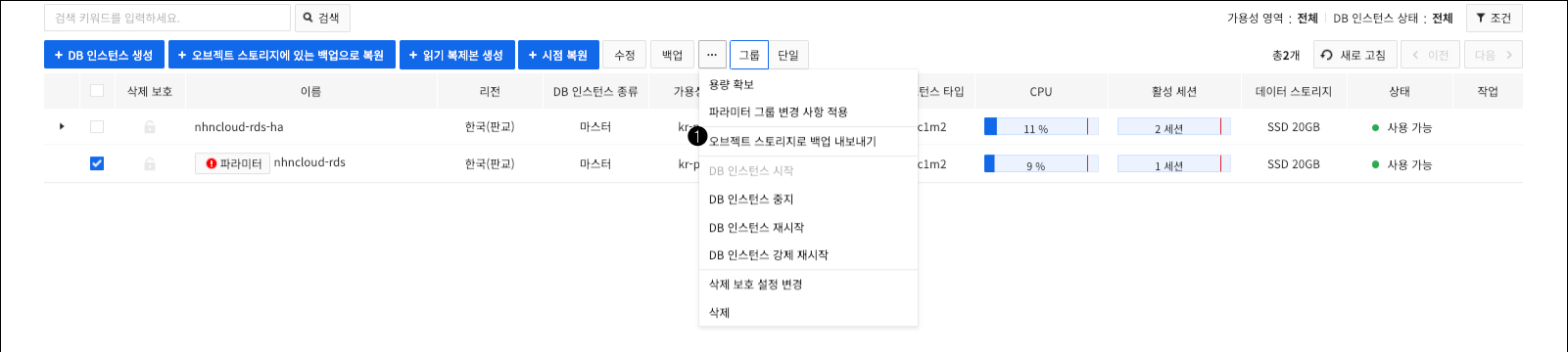 db-instance-list-export-obs-ko