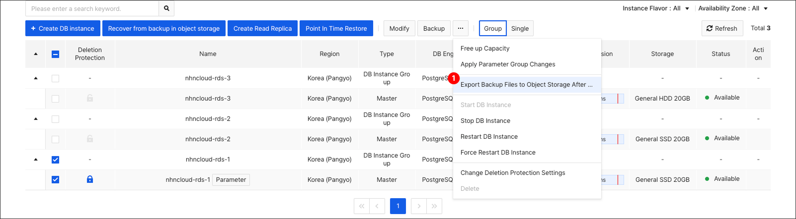 db-instance-list-export-obs